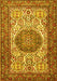 Machine Washable Persian Yellow Traditional Rug, wshtr2824yw