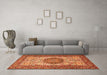 Machine Washable Persian Orange Traditional Area Rugs in a Living Room, wshtr2824org