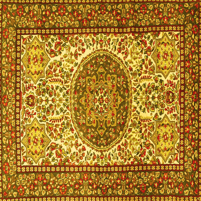 Square Persian Yellow Traditional Rug, tr2824yw