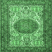 Square Persian Emerald Green Traditional Rug, tr2824emgrn