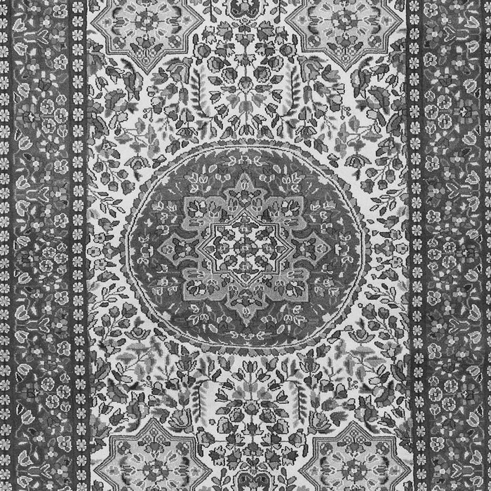 Serging Thickness of Machine Washable Persian Gray Traditional Rug, wshtr2824gry