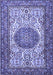 Machine Washable Persian Blue Traditional Rug, wshtr2824blu