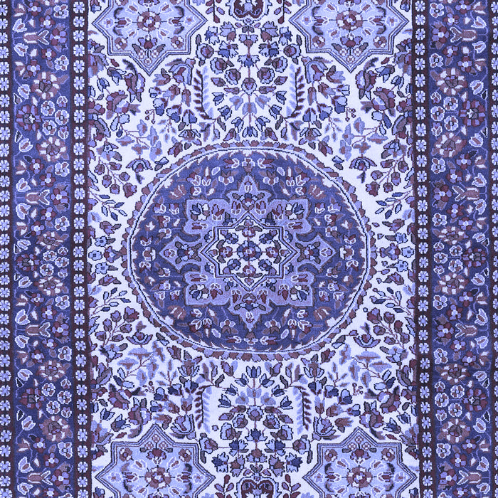 Machine Washable Persian Blue Traditional Rug, wshtr2824blu