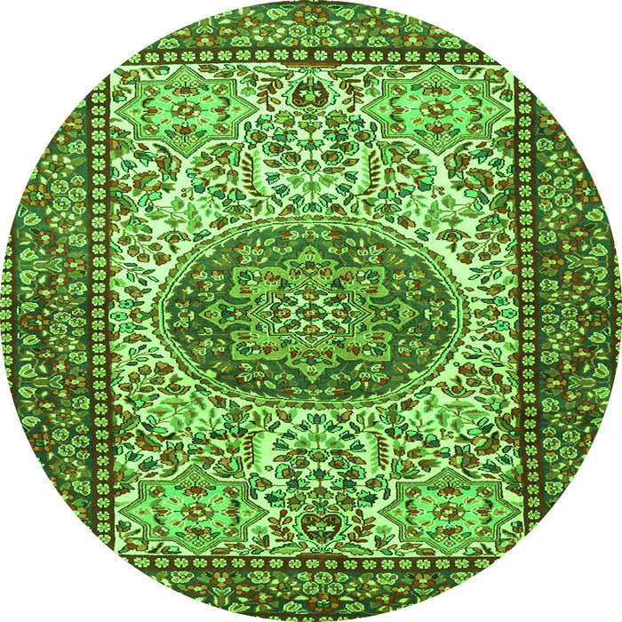 Machine Washable Persian Green Traditional Area Rugs, wshtr2824grn