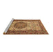 Sideview of Machine Washable Persian Brown Traditional Rug, wshtr2824brn