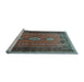 Sideview of Machine Washable Persian Light Blue Traditional Rug, wshtr2825lblu