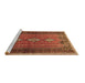 Sideview of Machine Washable Persian Brown Traditional Rug, wshtr2825brn