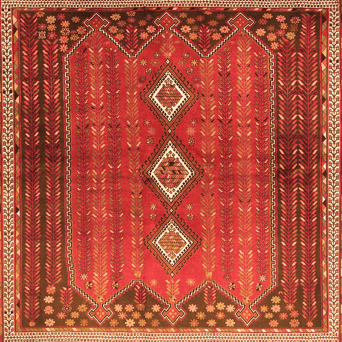 Serging Thickness of Persian Orange Traditional Rug, tr2825org