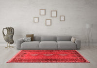 Machine Washable Persian Red Traditional Rug, wshtr2825red