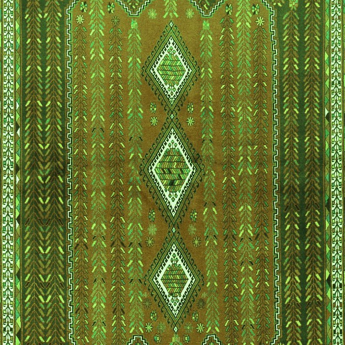 Serging Thickness of Machine Washable Persian Green Traditional Area Rugs, wshtr2825grn