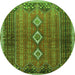 Square Persian Green Traditional Rug, tr2825grn