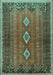 Machine Washable Persian Turquoise Traditional Area Rugs, wshtr2825turq