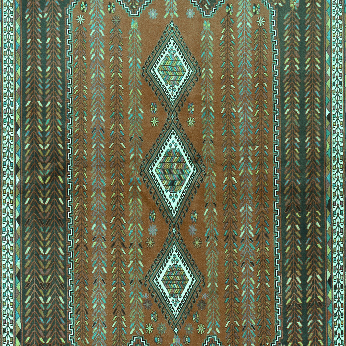 Machine Washable Persian Turquoise Traditional Area Rugs, wshtr2825turq