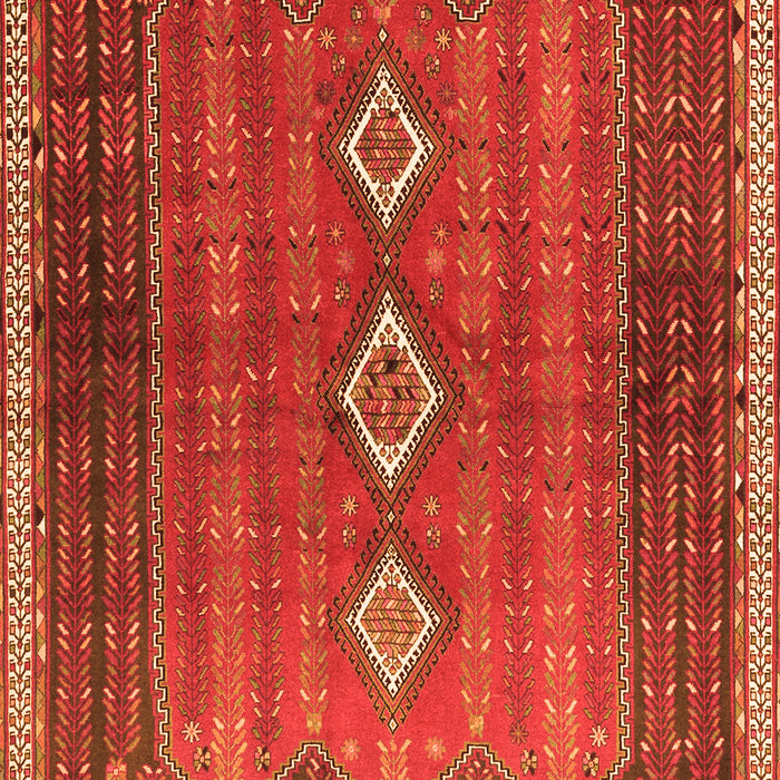 Serging Thickness of Machine Washable Persian Orange Traditional Area Rugs, wshtr2825org