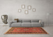 Machine Washable Persian Brown Traditional Rug in a Living Room,, wshtr2825brn