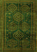 Serging Thickness of Machine Washable Persian Green Traditional Area Rugs, wshtr2826grn