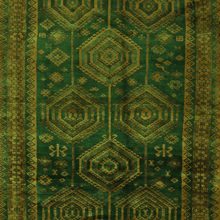 Serging Thickness of Machine Washable Persian Green Traditional Area Rugs, wshtr2826grn