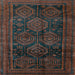 Square Machine Washable Persian Light Blue Traditional Rug, wshtr2826lblu