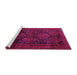 Sideview of Machine Washable Persian Pink Traditional Rug, wshtr2826pnk