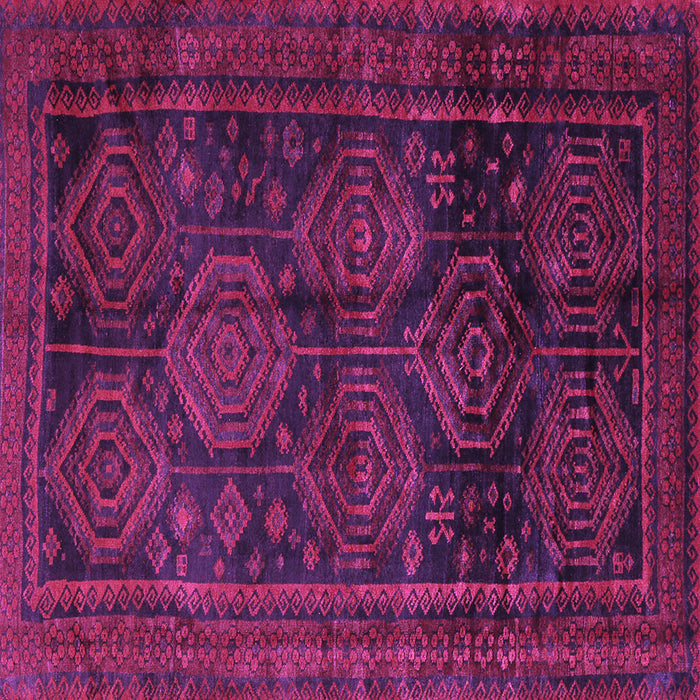 Square Machine Washable Persian Purple Traditional Area Rugs, wshtr2826pur