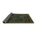 Sideview of Persian Turquoise Traditional Rug, tr2826turq