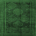 Square Persian Emerald Green Traditional Rug, tr2826emgrn