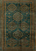 Machine Washable Persian Turquoise Traditional Area Rugs, wshtr2826turq