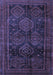 Machine Washable Persian Blue Traditional Rug, wshtr2826blu