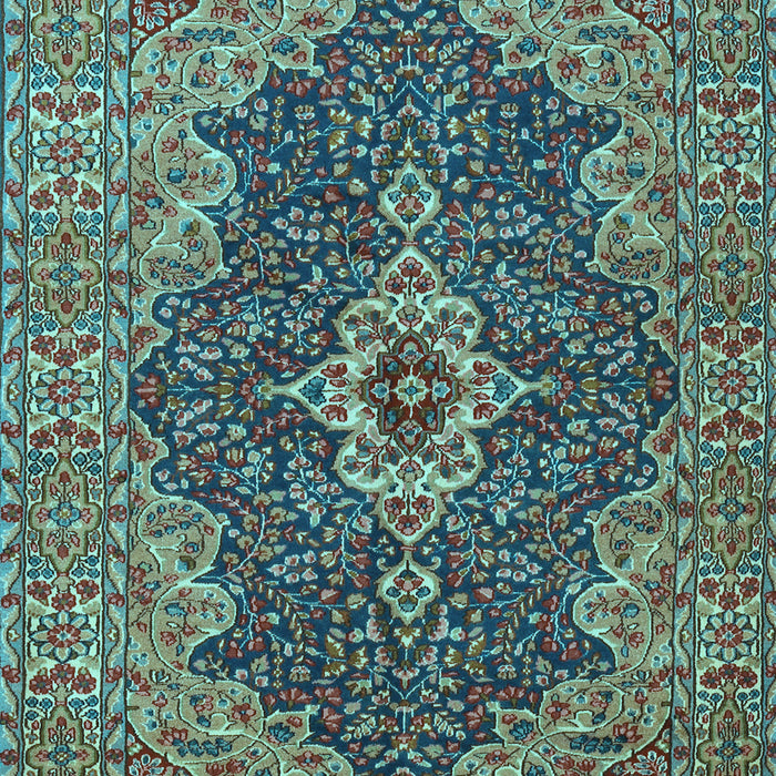 Machine Washable Persian Light Blue Traditional Rug, wshtr2827lblu
