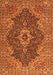 Serging Thickness of Machine Washable Persian Orange Traditional Area Rugs, wshtr2827org