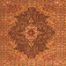 Serging Thickness of Persian Orange Traditional Rug, tr2827org