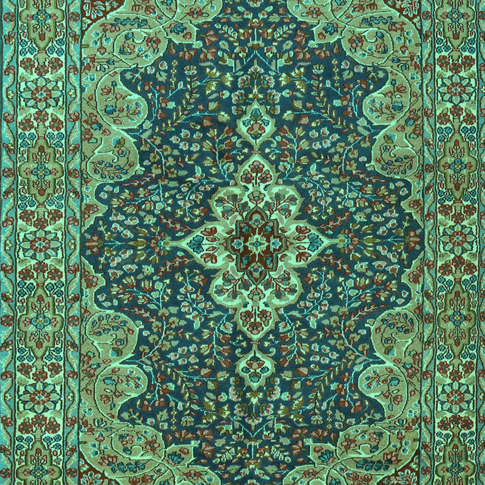 Machine Washable Persian Turquoise Traditional Area Rugs, wshtr2827turq