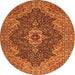 Machine Washable Persian Orange Traditional Area Rugs, wshtr2827org