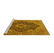 Sideview of Machine Washable Persian Yellow Traditional Rug, wshtr2827yw