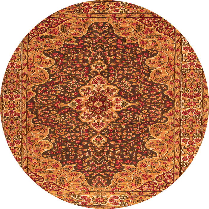 Square Persian Orange Traditional Rug, tr2827org