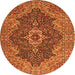 Square Persian Orange Traditional Rug, tr2827org