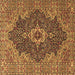 Square Machine Washable Persian Brown Traditional Rug, wshtr2827brn