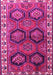 Machine Washable Persian Pink Traditional Rug, wshtr2828pnk