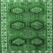 Square Persian Emerald Green Traditional Rug, tr2828emgrn