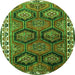 Square Persian Green Traditional Rug, tr2828grn