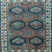 Square Machine Washable Persian Light Blue Traditional Rug, wshtr2828lblu