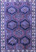 Machine Washable Persian Blue Traditional Rug, wshtr2828blu