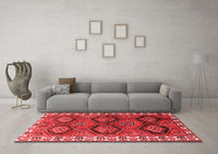 Machine Washable Persian Red Traditional Rug, wshtr2828red