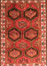 Serging Thickness of Machine Washable Persian Orange Traditional Area Rugs, wshtr2828org