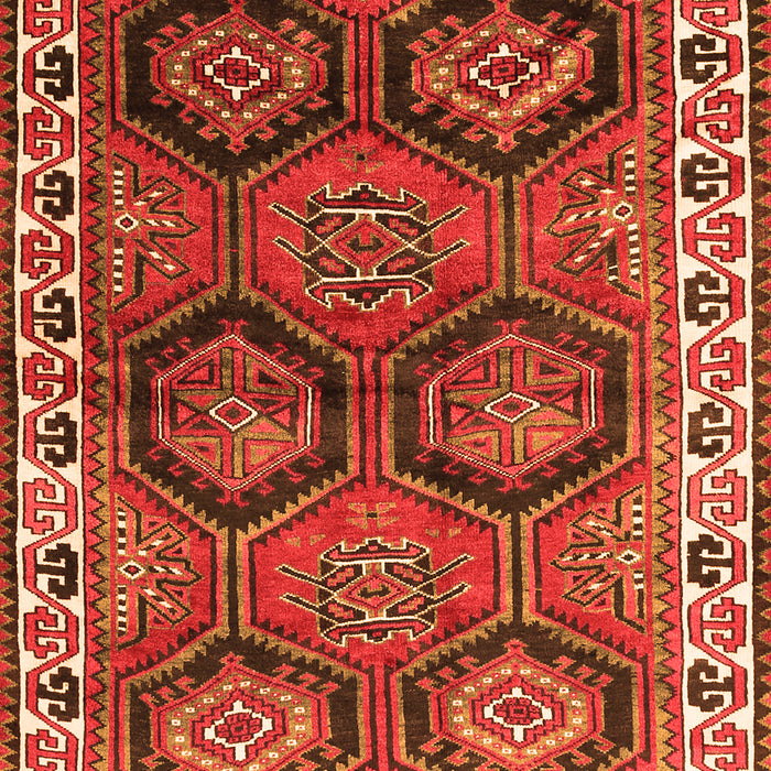 Serging Thickness of Machine Washable Persian Orange Traditional Area Rugs, wshtr2828org