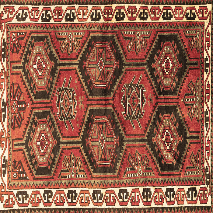 Square Persian Brown Traditional Rug, tr2828brn