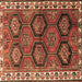 Square Persian Brown Traditional Rug, tr2828brn