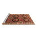 Sideview of Machine Washable Persian Brown Traditional Rug, wshtr2828brn