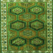 Round Machine Washable Persian Green Traditional Area Rugs, wshtr2828grn