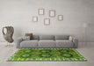 Machine Washable Persian Green Traditional Area Rugs in a Living Room,, wshtr2828grn